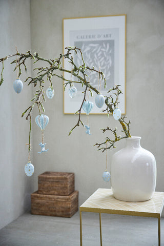 Fella Easter pendant Glass light blue 7 cm.