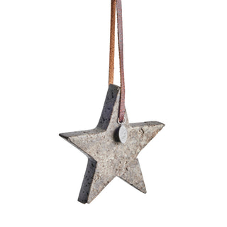 Elina brown marble star pendant 10 cm