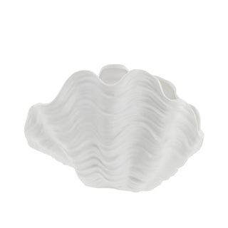 Sheline clam vase 26x19.5 cm. white