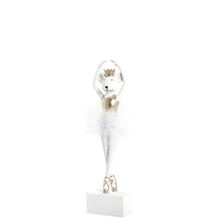 Salinna ballerina mouse 25.5 cm white and gold