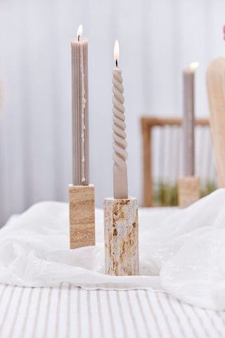 Travina candle holder 10 cm. true marble