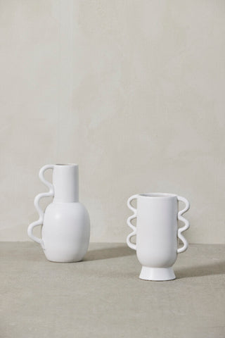 Suselle vase H20.3 cm. white