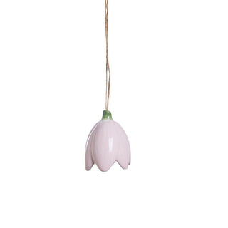 Dehlia Easter flower hanging ceramic H4.6 cm light pink