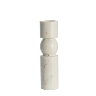 Ellia Marble candlestick H30 cm. white