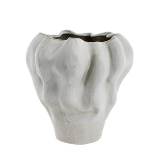 Viola vase in stoneware 33x33 cm. white