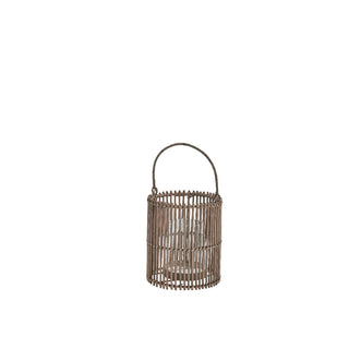 Harper lantern 17x15 cm. Natural wicker