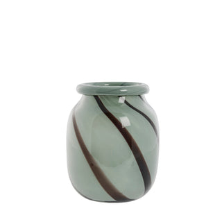 Marena glass vase 20 cm. green