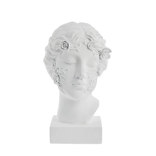 Sielle figure woman with flowers 31 cm. white