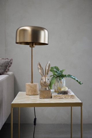 Sofillia bordlampe 53x25 cm. guld marmor