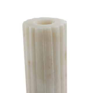 Eliana candlestick 12.5cm. white marble