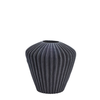 Susia vase H16.5 cm. dark grey