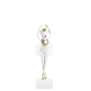 Salinna ballerina mouse 25.5 cm white and gold