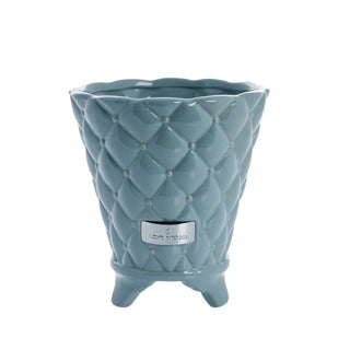 Precious flower pot hider H18 cm. light blue