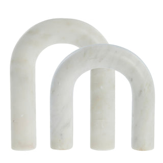 Ellia decorative figures set white marble