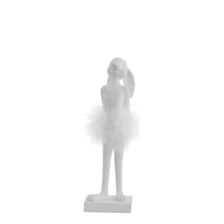 Semilla Easter bunny with feathers 26.8 cm. white