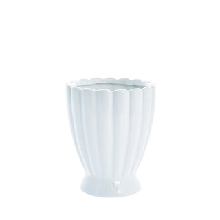 Shenella flower pot cover H15 cm. white