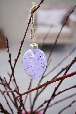 Felua Easter pendant Glass purple 7 cm.