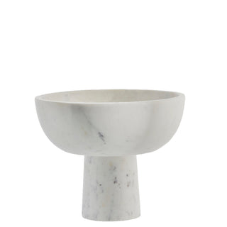 Ellia Marble bowl on base white