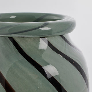 Marena glass vase 20 cm. green