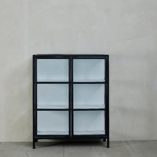 Depot display cabinet 110x90 cm. black