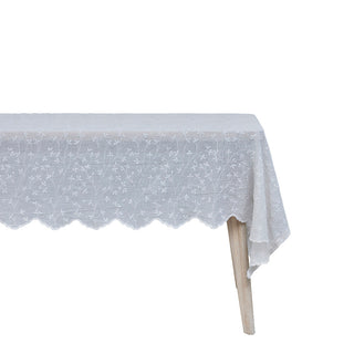 Eloise tablecloth 220x160 cm. off-white embroidery