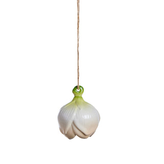 Dehlia Easter flower hanging ceramic H5.5 cm white