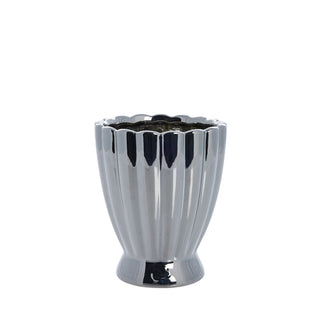 Shenella flower pot cover H15 cm. silver