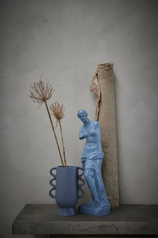 Statia sculpture H46.2 cm. blue