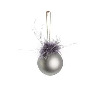 Noria Christmas ball H9 cm. grey