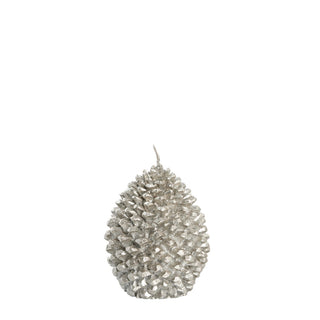 Trelia cone candle H10.5cm silver