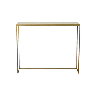 Marcera console table 100x80 cm. gold with clinker