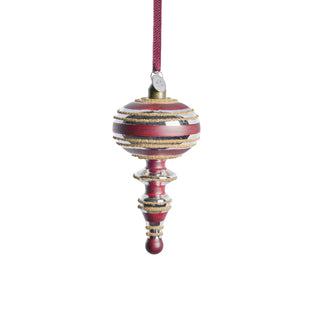 Stribille decoration red, Glass 7x7 H13.7