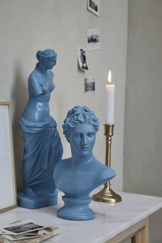 Statia sculpture H46.2 cm. blue