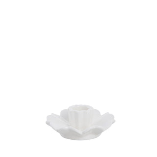 Dehmira candlestick ceramic H3.7 cm white