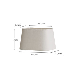 Rustic Linen lampshade white 20.5x12.5 cm.