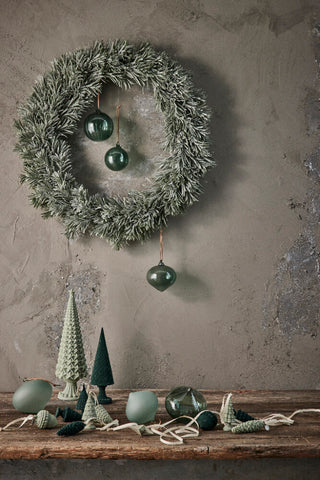 Clarie Christmas ball H12 cm. dark green