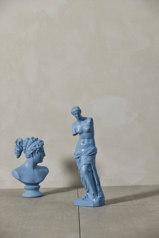 Statia sculpture H46.2 cm. blue