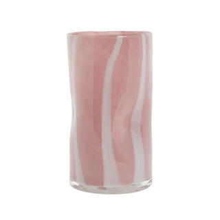 Apricot glass vase 18 cm. pink pink