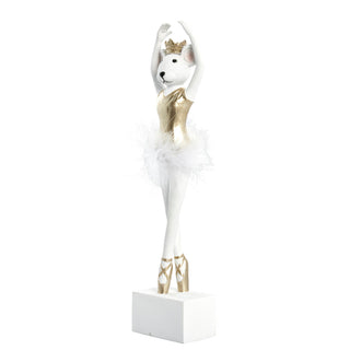 Salinna ballerina mouse 32.5 cm white and gold