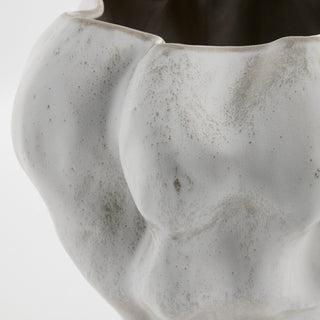 Viola vase in stoneware 33x33 cm. white