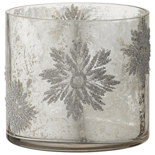 Dayna tealight holder antique silver 9 cm.