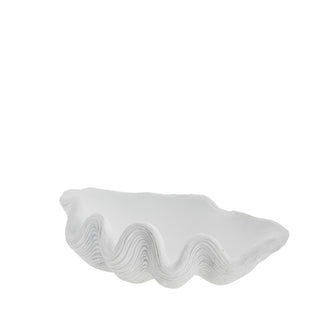 Shella mussel bowl 32x21 cm. white white