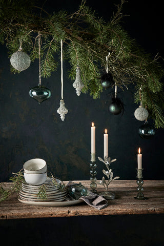 Clarie Christmas ball H10 cm. dark green