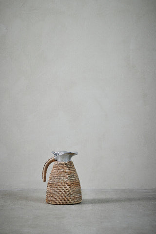 Norah thermos jug in wicker rattan