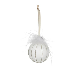 Norilia Christmas ball H9 cm. white