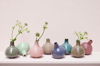 Helene vase okker keramik H9 cm