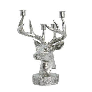 Serafina candlestick deer H31cm silver