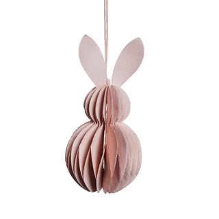 Parillia Easter bunny hanging paper H12 cm light pink