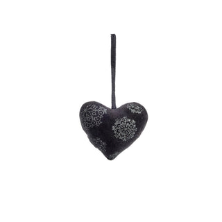 Stassia Christmas heart 8 cm dark grey