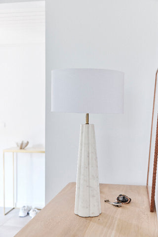 Sophie table lamp 66x33 cm. white marble